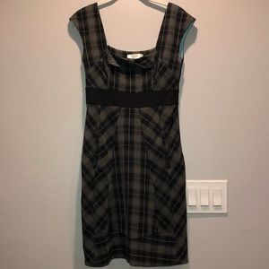Used grey and black plaid dress